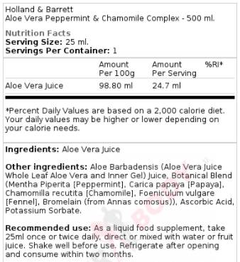 Aloe Vera Juice with Digestive Enzymes 500 мл - Feel You