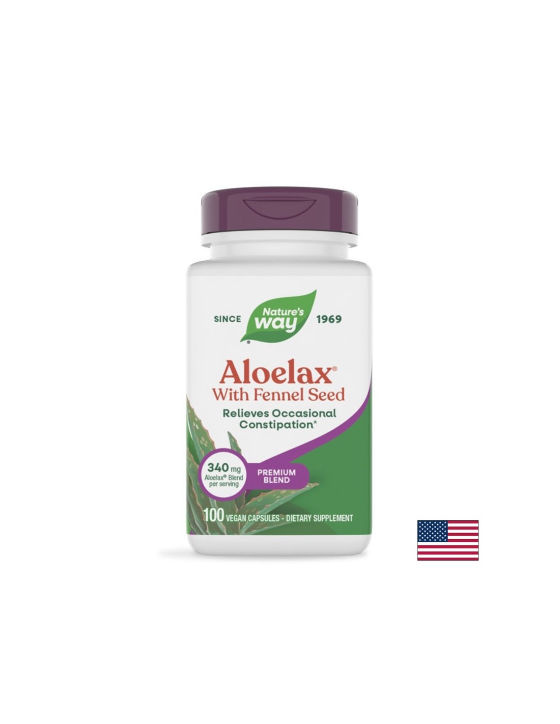 Aloelax с алое ферокс и резене – При запек, 100 веган капсули - Feel You