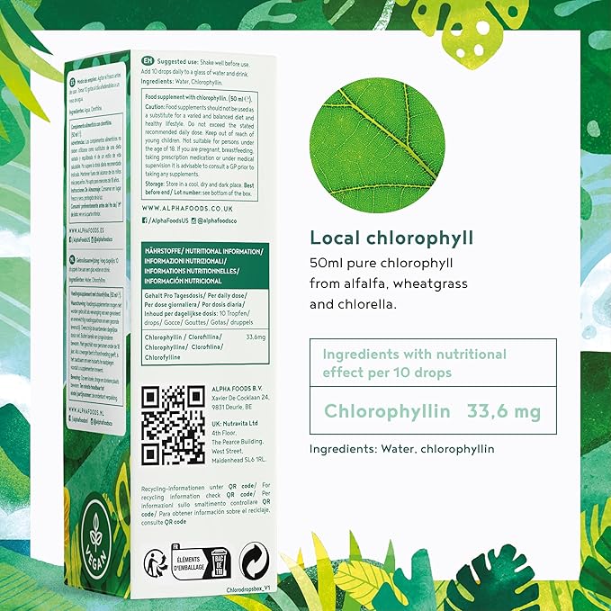 Хлорофил Alpha Foods Germany - (50 мл/100 дози) - Feel You