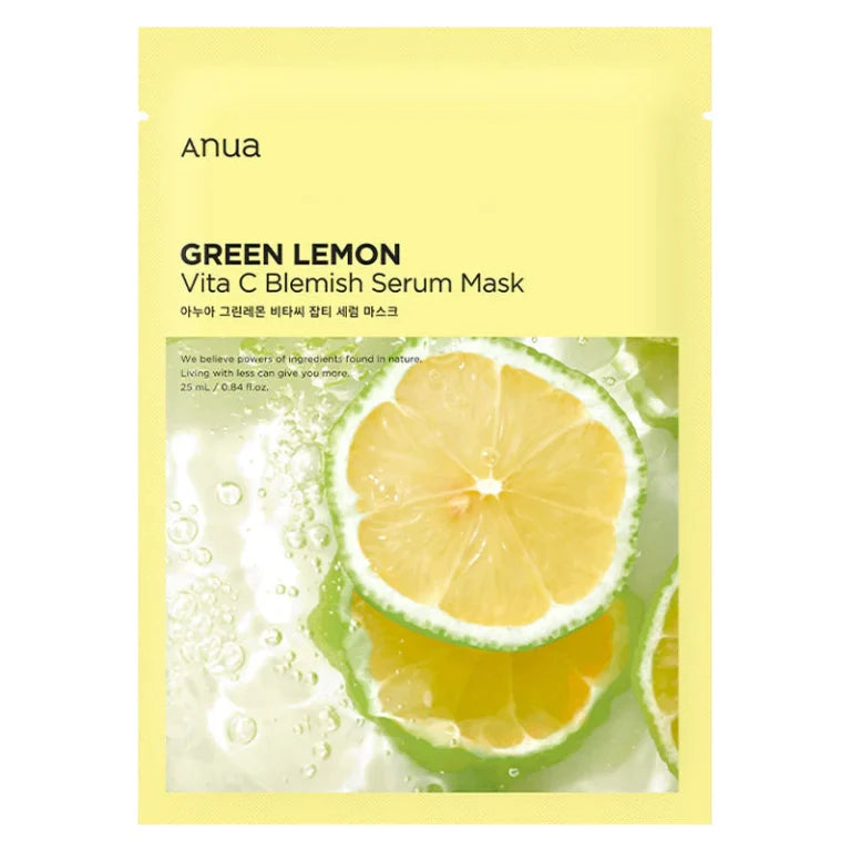 Anua - Green Lemon Vita C Belmish Serum Mask, 25ml - 1pc - Feel You