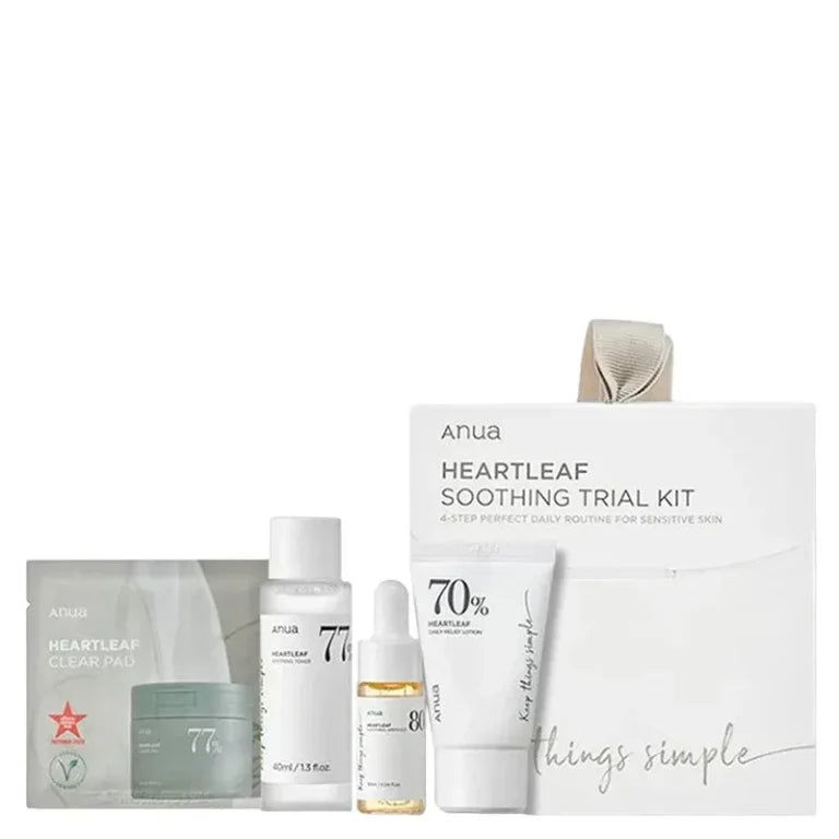 Anua - Heartleaf Soothing Trial Kit - 10 ml + 20 ml + 40 ml + 2 pcs - Feel You
