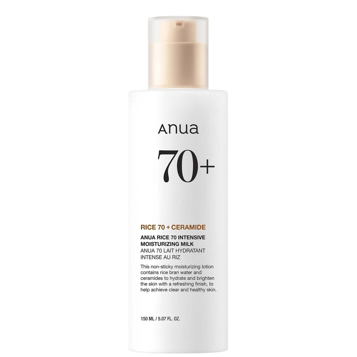Anua - Rice 70 + Ceramide Intensive Moisturizing Milk - 150ml - Feel You