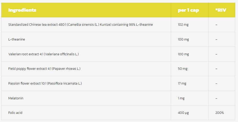 Apatil Night | with L-Theanine, Valerian & Passion Flower - 30 капсули - Feel You