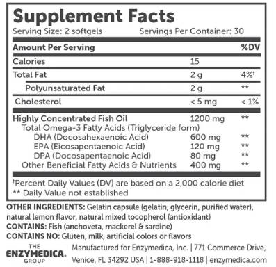 Aqua Biome Omega-3 Classic Strength 1200 mg - 60 Гел капсули - Feel You