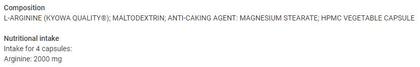 Arginine Kyowa® 2000 mg - 120 капсули - Feel You
