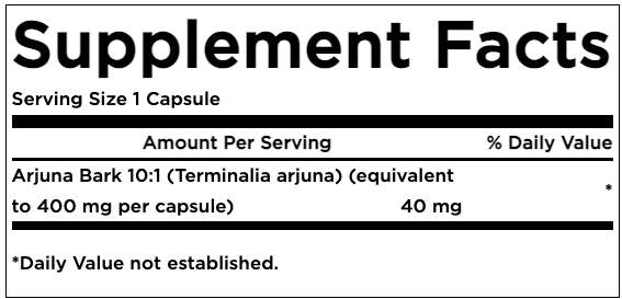 Arjuna Bark Extract 40 mg 60 капсули - Feel You