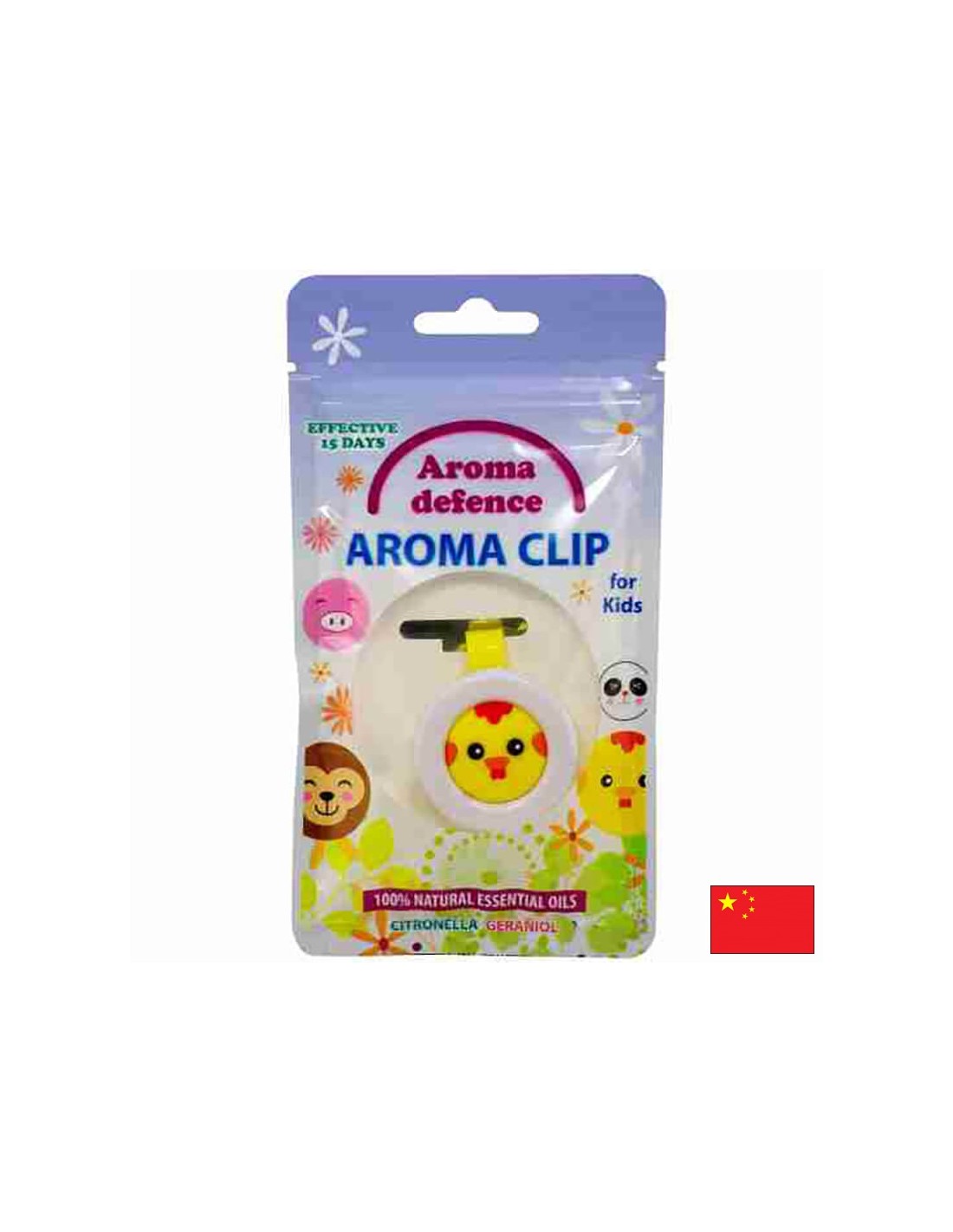 Клипс "Aroma Defence" за деца - Репелент с аромат на цитронела и здравец - Feel You