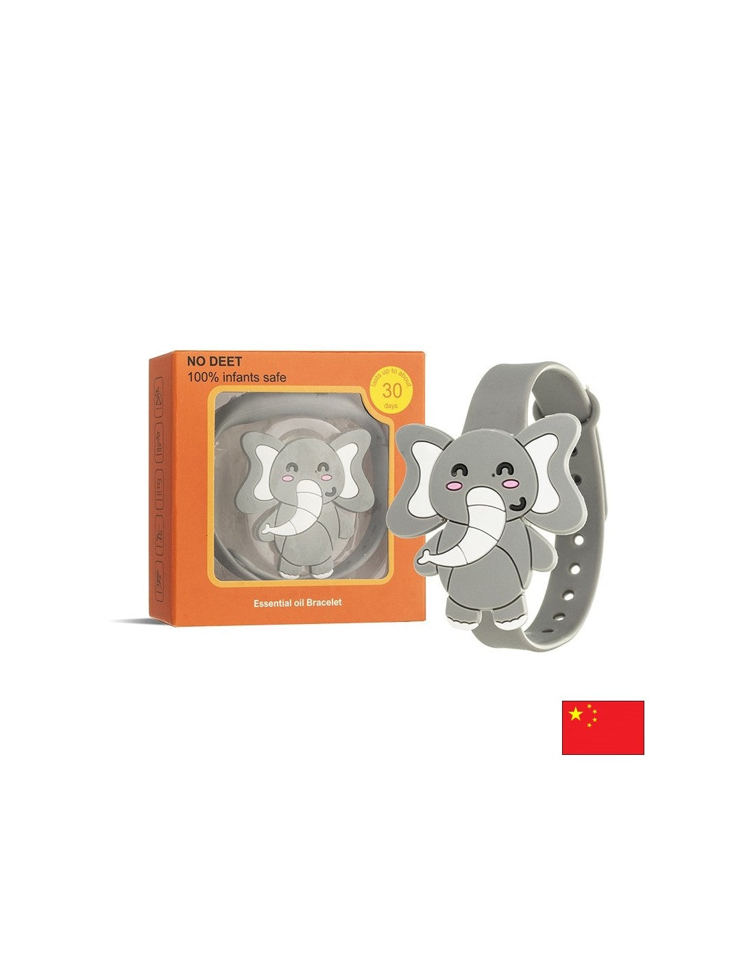 Репелентна гривна „Слонче“ за деца – Натурална защита от комари с етерични масла - Feel You