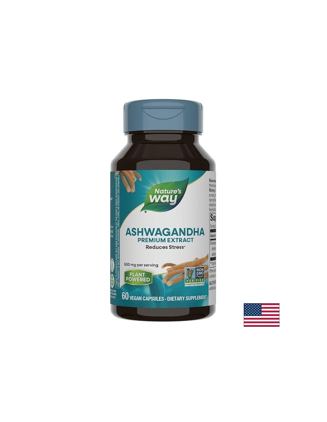 Ashwagandha/ Ашваганда 500 mg х 60 капсули Nature’s Way - Feel You