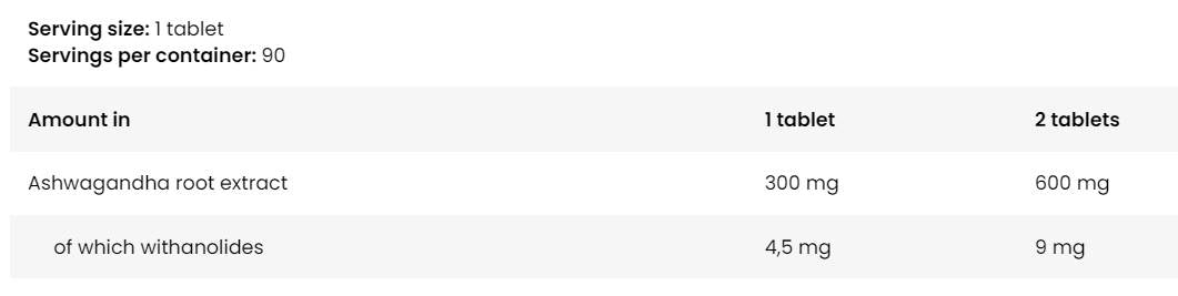 Ashwagandha 600 mg - 90 Таблетки - Feel You