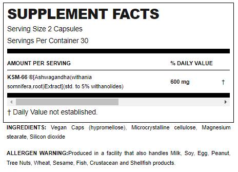 Ashwagandha KSM-66 300 mg - 60 капсули - Feel You