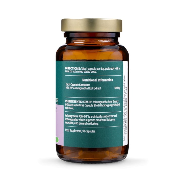 Ашваганда екстракт от корен (Ashwagandha KSM-66) 600mg 30 капсули, H&B - Feel You