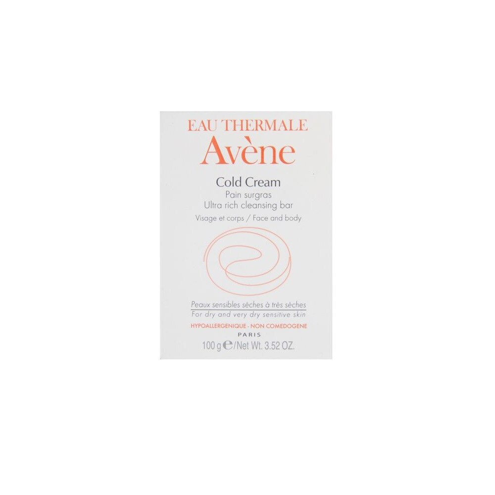 Avene, Cold Cream, Nourishes, Cleansing Bar, For Face & Body, 100 g - Feel You