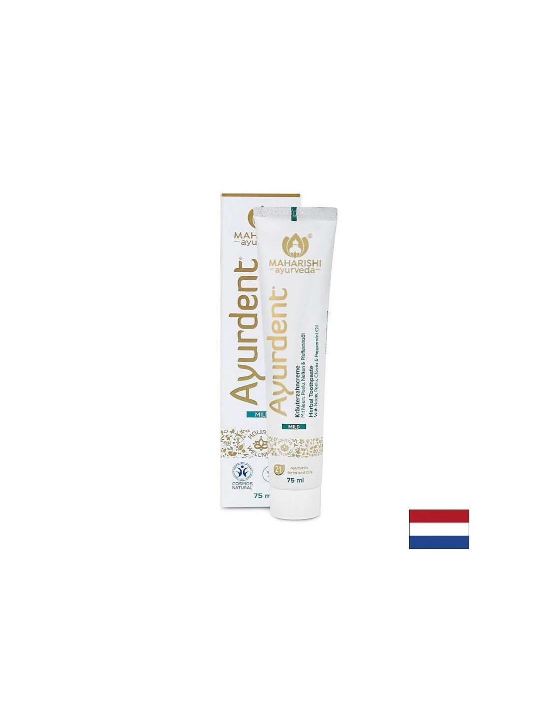 Ayurdent Kräuterzahncreme (mild) Ayurveda - Аюрведична билкова паста за зъби (мека), 75 ml - Feel You