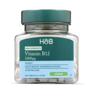 Витамин B12 (Vitamin B12) 1000ug 120 таблетки със забавено освобождаване, H&B - Feel You