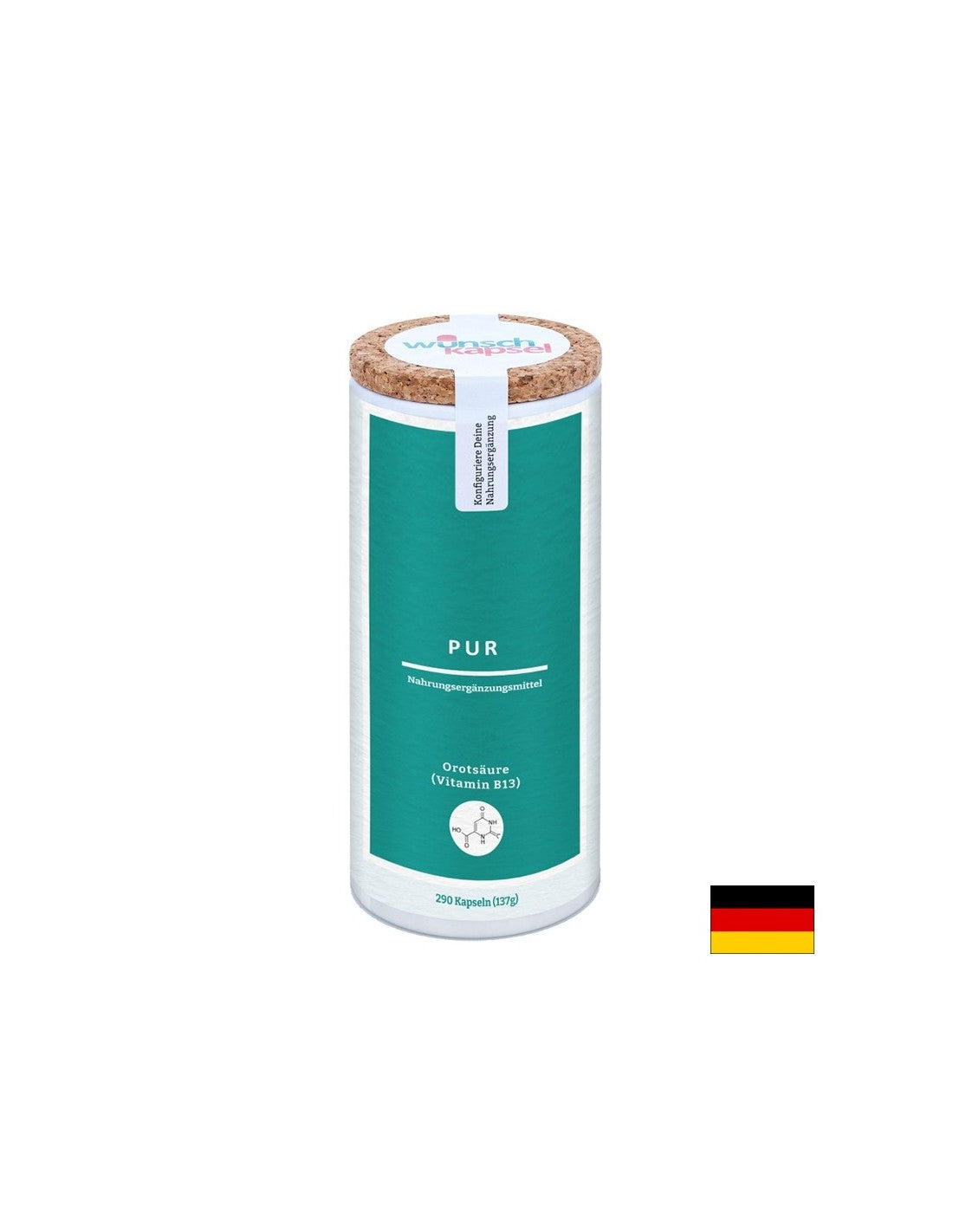 Оротова киселина (витамин B13) – Подкрепа за метаболизма и клетъчната енергия, 100 mg, 290 капсули - Feel You