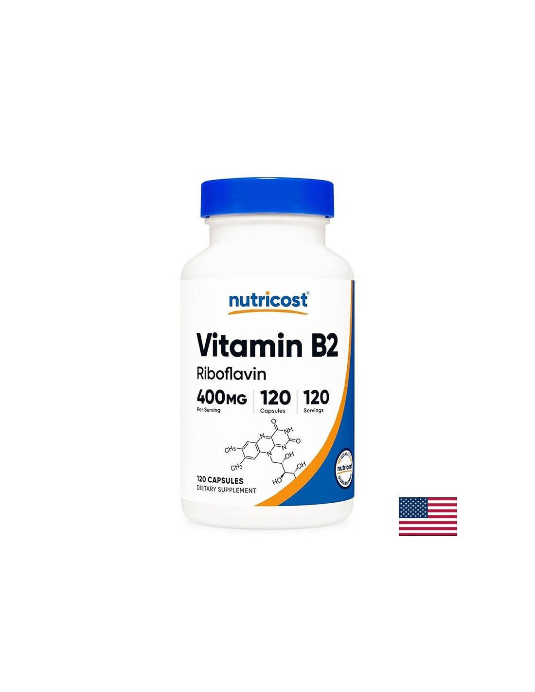 Витамин B2 (рибофлавин) – Енергия и метаболизъм, 400 mg, 120 капсули - Feel You