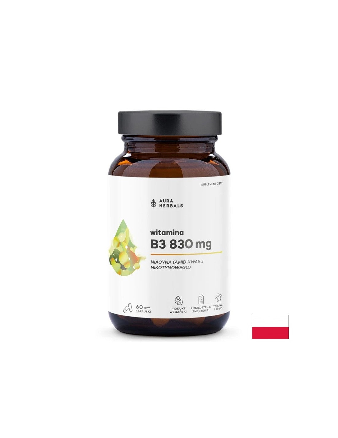 Витамин B3 (Ниацин) Повече енергия и здрава нервна система 415 mg, 60 капсули - Feel You