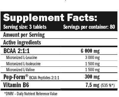 BCAA 2000 / 240 tabs. - Feel You
