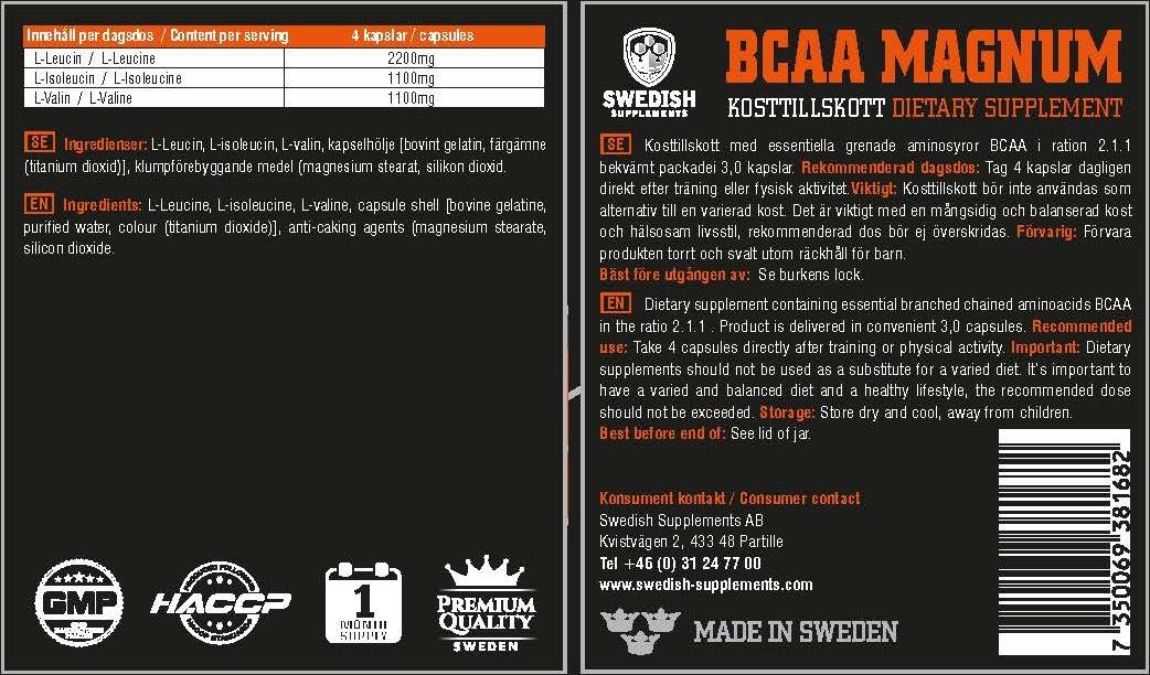 BCAA Magnum 1100 mg 120 капсули - Feel You