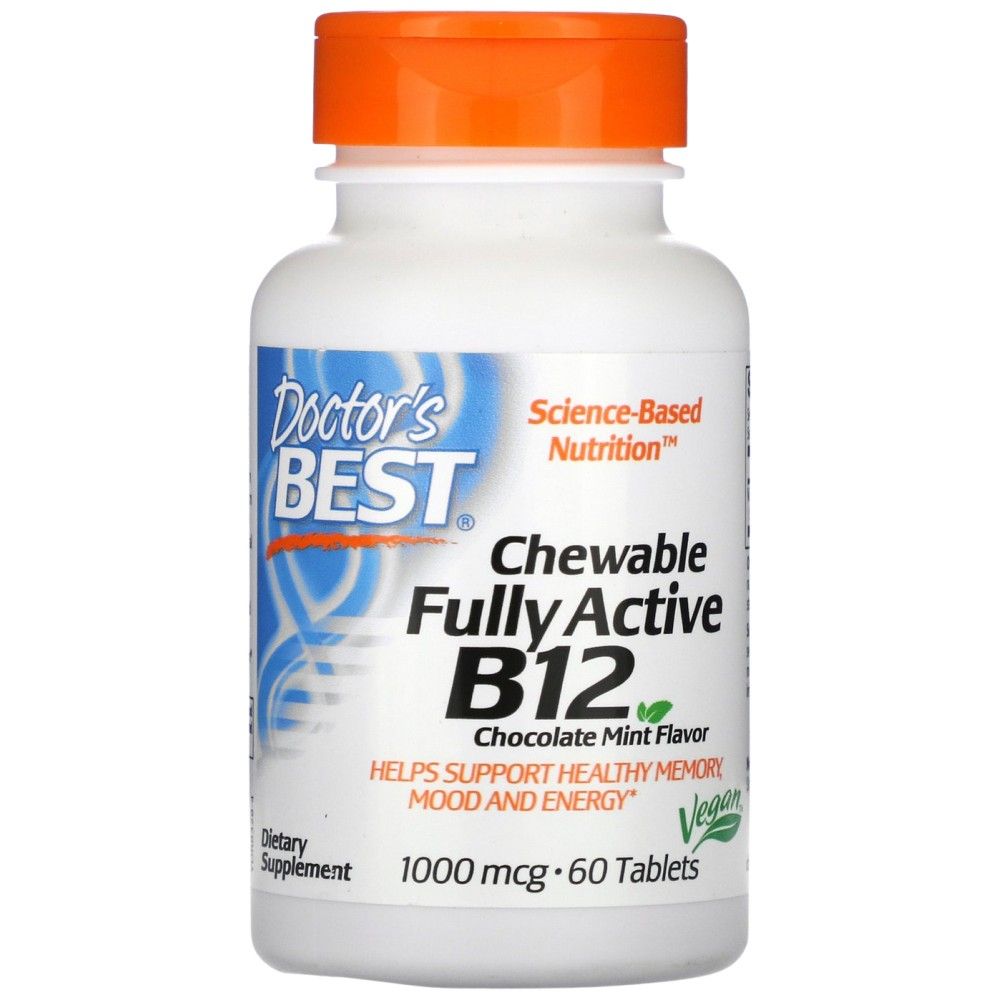 BEST Chewable FullyActive B12 / Methylcobalamin 1000 mcg - 60 Дъвчащи таблетки - Feel You
