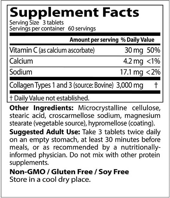 BEST Collagen Types 1 & 3 / 1000 mg - 180 Таблетки - Feel You