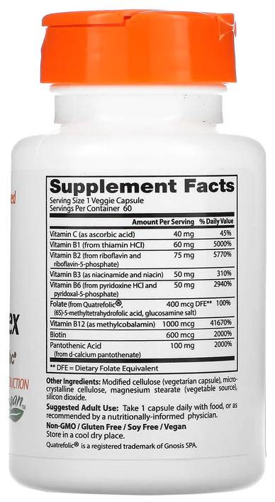 BEST Fully Active B Complex | with Quatrefolic® - 60 капсули - Feel You