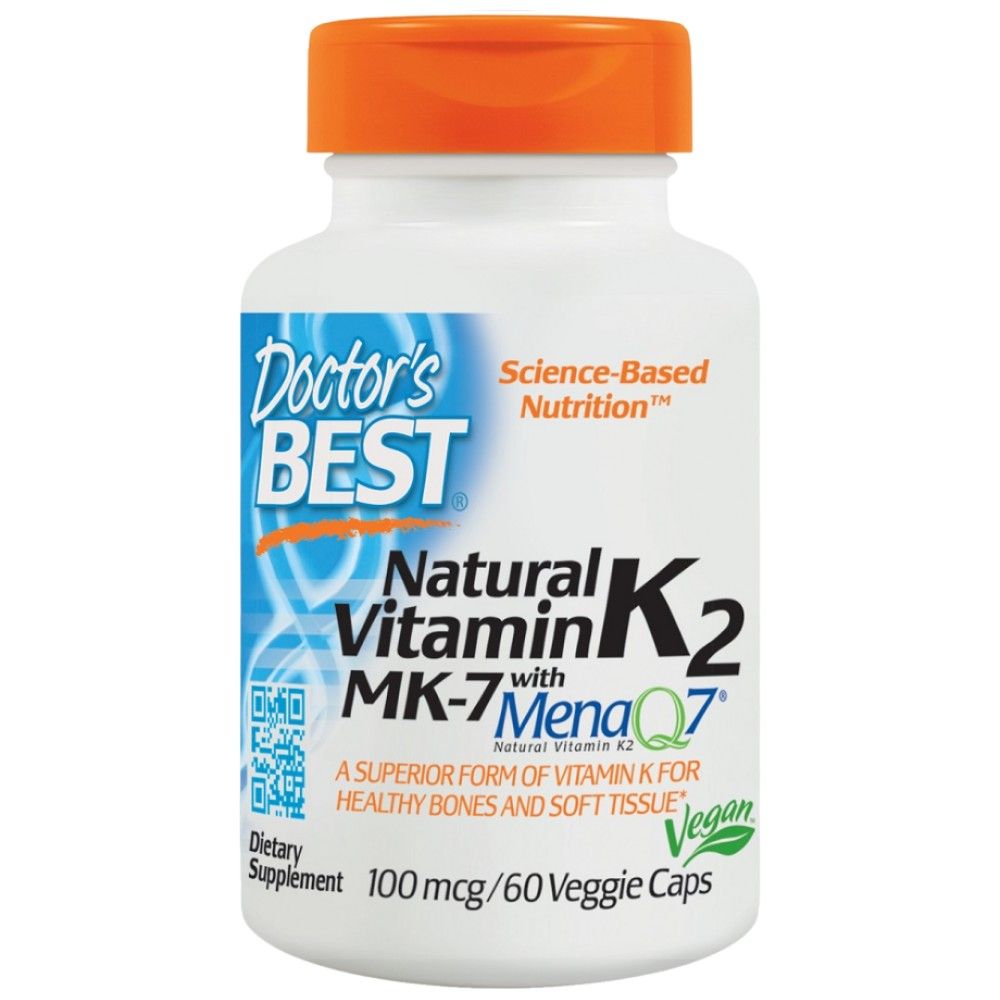 BEST Natural Vitamin K2 MK-7 100 mcg - 60 капсули - Feel You