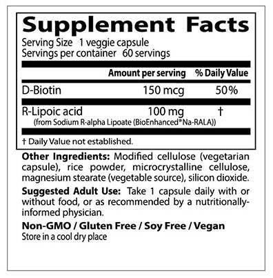 BEST R-Lipoic Acid / Stabilized NA-R-ALA 100 mg - 180 капсули - Feel You