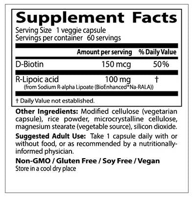 BEST R-Lipoic Acid / Stabilized NA-R-ALA 100 mg - 60 капсули - Feel You