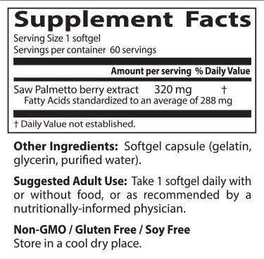 BEST Saw Palmetto 320 mg - 60 Гел капсули - Feel You