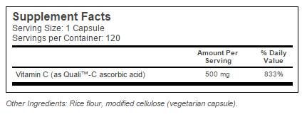 BEST Vitamin C + Quali™ C 500 mg - 120 капсули - Feel You