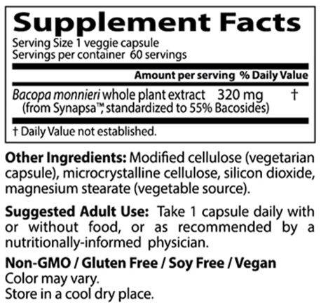 Bacopa with Synapsa 320 mg - 60 капсули - Feel You