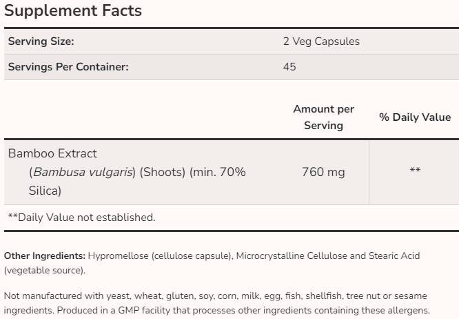 Bamboo Silica Beauty - 90 капсули - Feel You