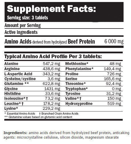 Beef Amino / 110 Tabs - Feel You