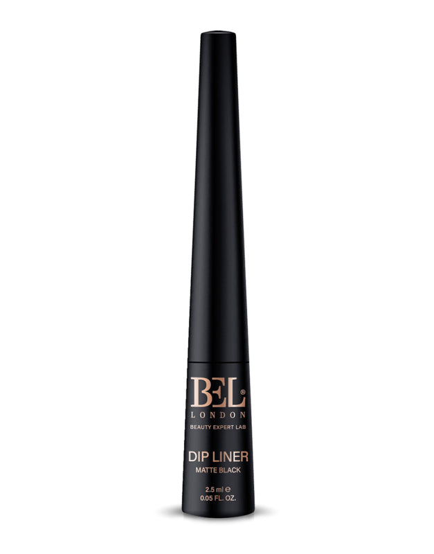 Bel London, Dip Liner, Aqua, Waterproof, Colour, Contouring, Liquid Eyeliner, Matte Black, 2.5 ml - Feel You