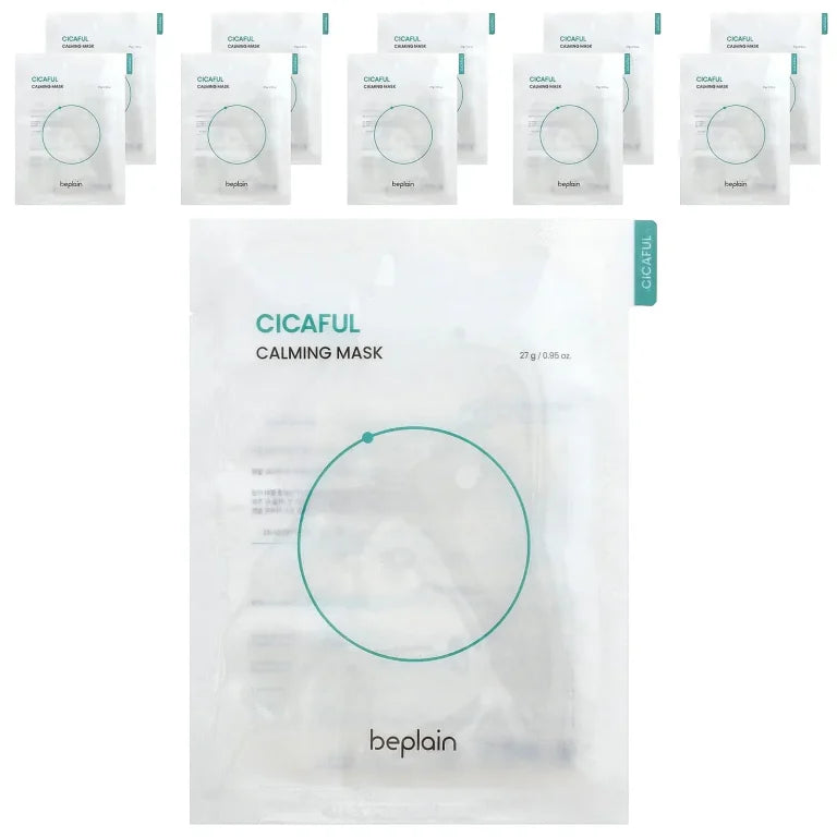 Beplain - Cicaful Calming Beauty Mask, 27g x 10 pcs - Feel You