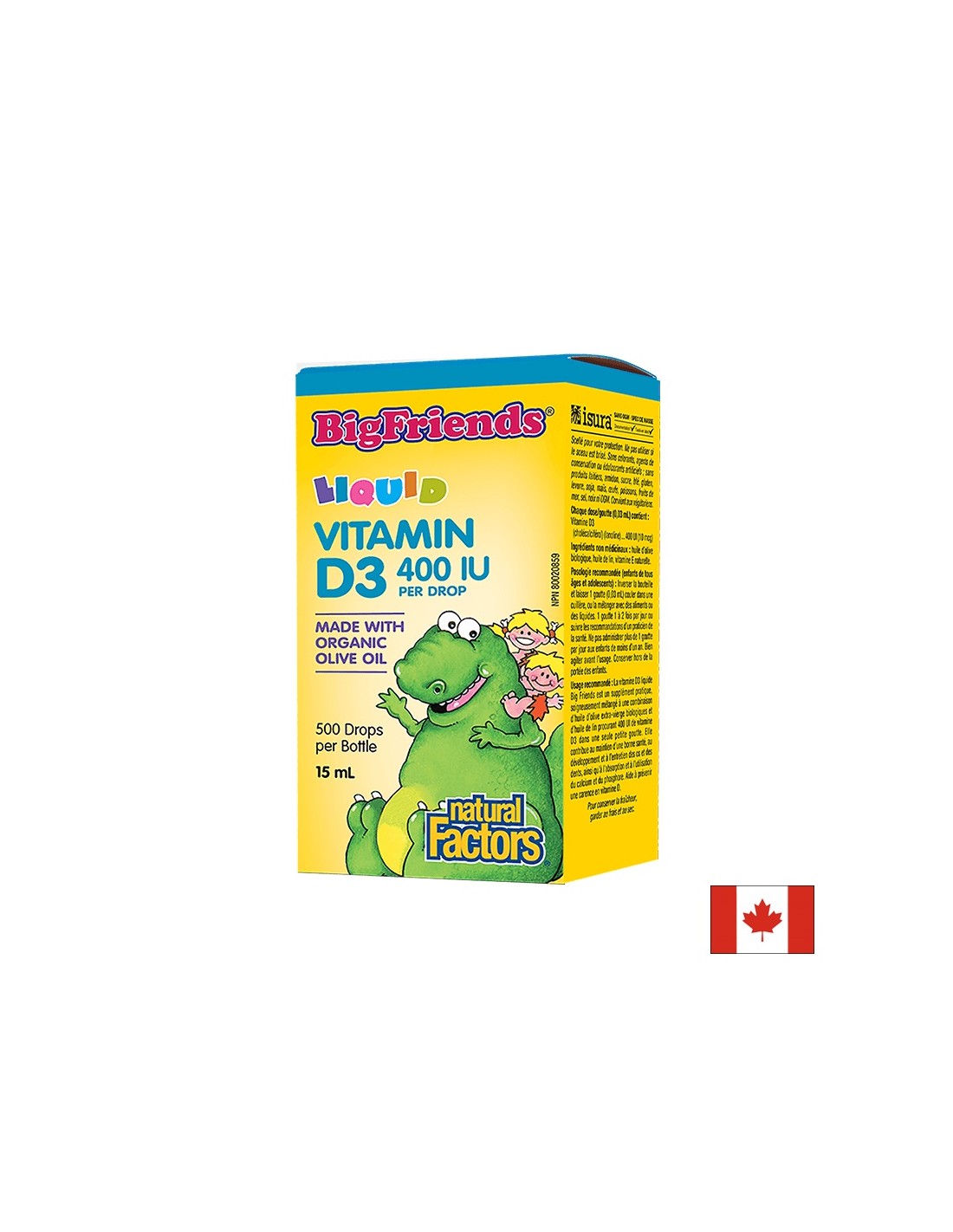 BigFriends Liquid Vitamin D3 for Kids 400 IU - 15 мл - Feel You