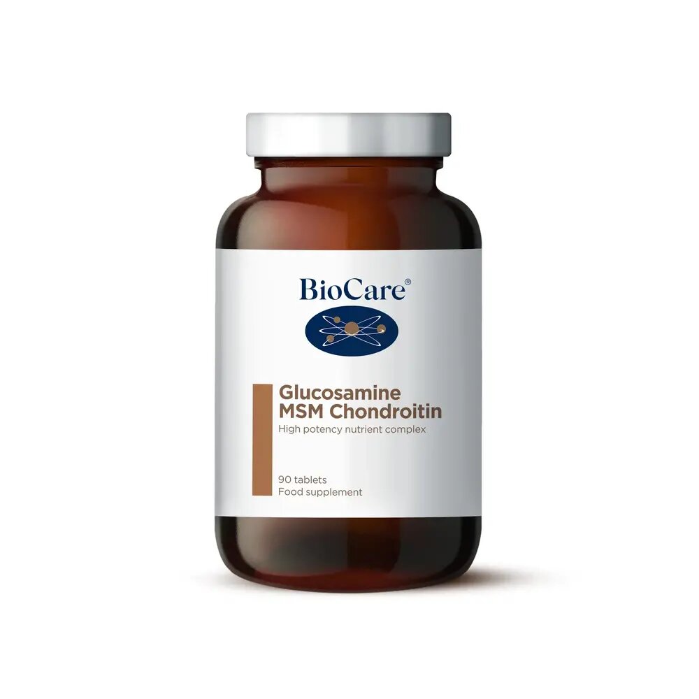 Подсилен комплекс Глюкозамин, МСМ и Хондроитин / BioCare Glucosamine MSM Chondroitin 90 tabs - Feel You
