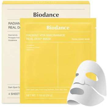 Biodance - Radiant Vita Niacinamide Real Deep Mask - Pleťová maska ( 4 ks ) - Feel You