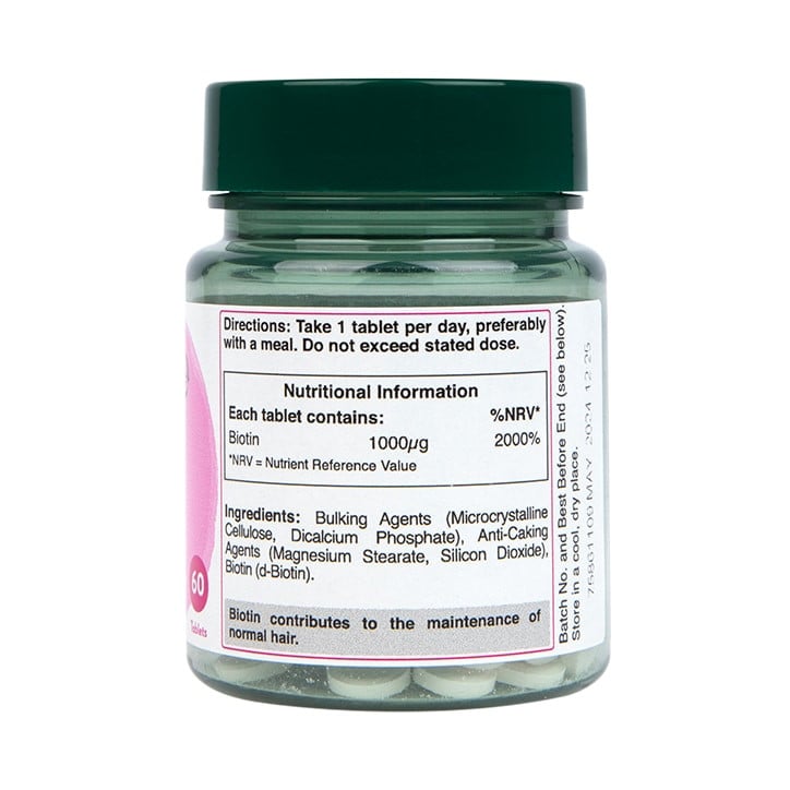 Биотин (Biotin) 1000мкг 60 таблетки, H&B - Feel You