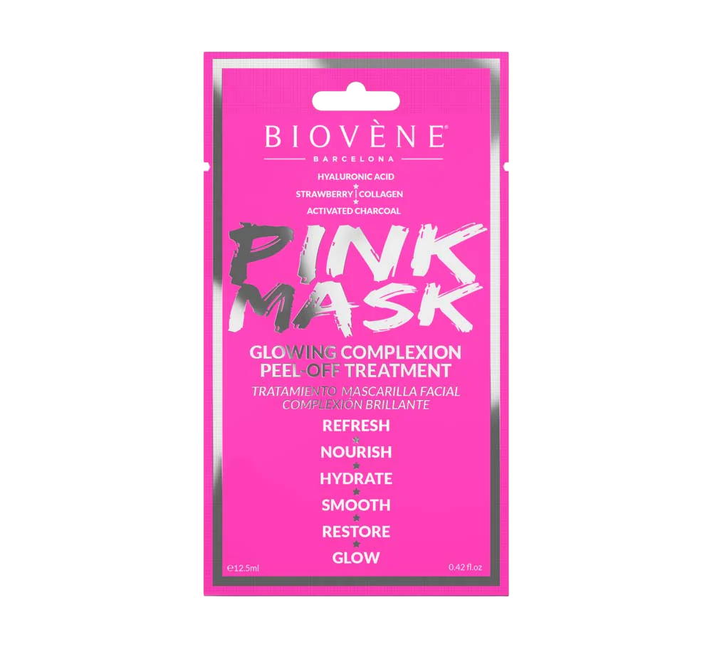 Biovene, Pink Mask, Glowing, Peel-Off Mask, For Face, 12.5 ml *Tester - Feel You