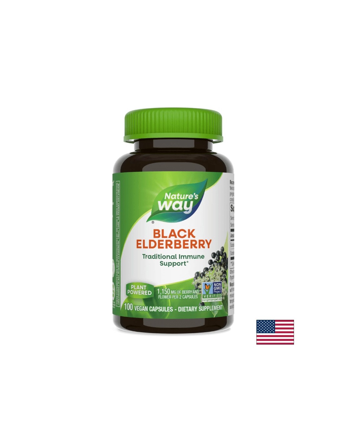 Black Elderberry/ Черен Бъз (плод и цвят) 575 mg х 100 капсули Nature’s Way - Feel You