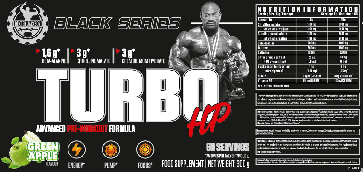 Black Series | Turbo HP Advanced Pre-Workout Formula - 300 грама - Feel You
