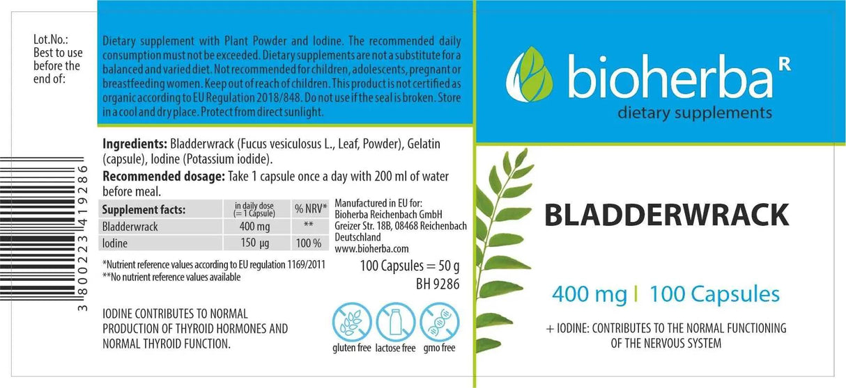 Bladderwrack 400 mg - 100 капсули - Feel You