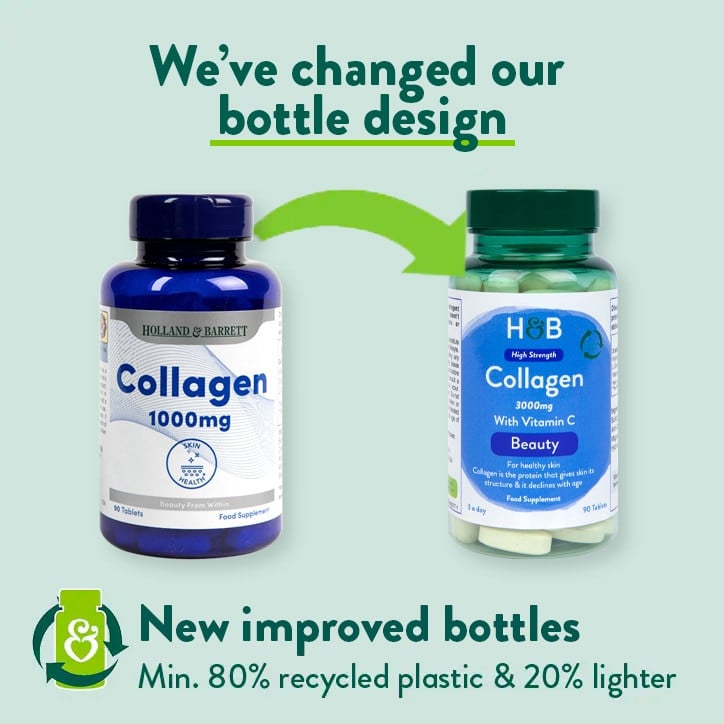 Телешки хидролизиран колаген (Bovine Collagen) 1000мг 90 таблетки, H&B - Feel You