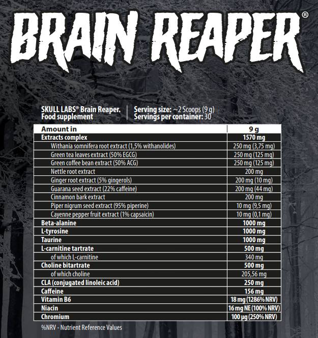Brain Reaper | Thermogenic Burner Pre-Workout - 270 грама - Feel You