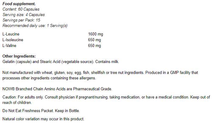 Branched Chain Amino Acids / BCAA - 120 капсули - Feel You