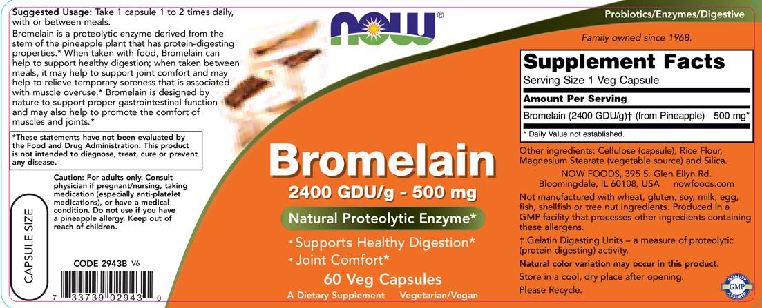 Bromelain 2400 GDU - 60 капсули - Feel You