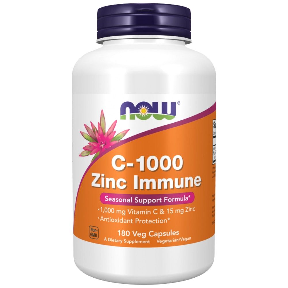 C-1000 Zinc Immune | Vitamin C + Zinc Bisglycinate - 90 капсули - Feel You